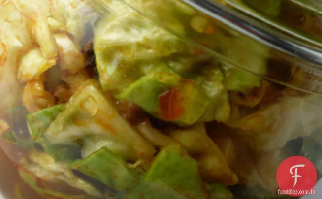Slaw De Repolho Em Conserva Rápida Em Estilo Japonês