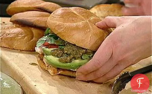 Sanduíches De Frango Com Limão E Mel Grelhados