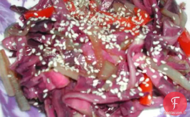 Repolho Roxo Tocado Com Sabores Asiáticos