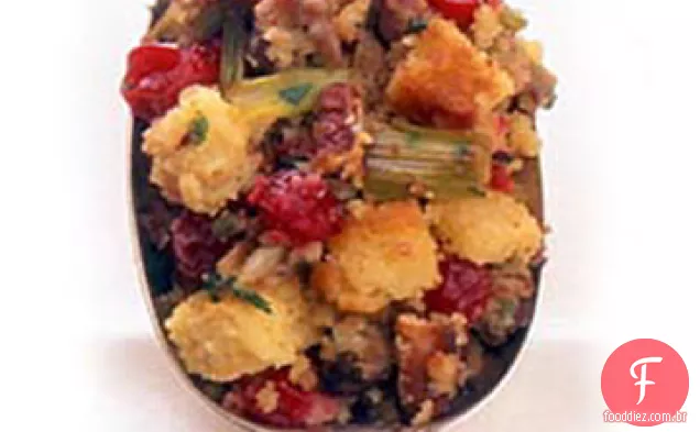 Salsicha, Cranberry e recheio de Pão de milho