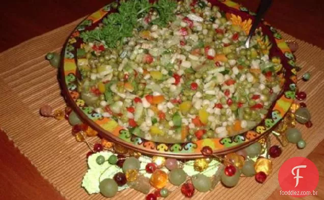 Shoepeg milho e bebê ervilha salada