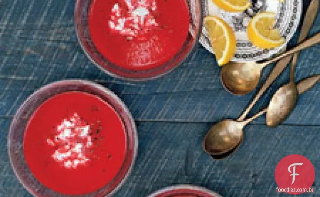 Pimenta vermelha doce-sopa de beterraba