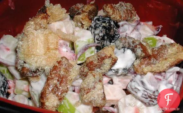 Chutou para cima e iluminou Salada Waldorf para dois!