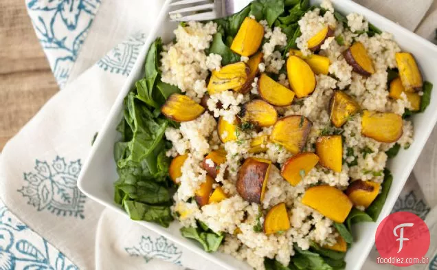 Salada De Espinafre Assada Com Beterraba E Painço
