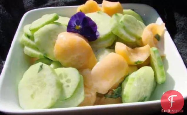 Salada de melão e pepino