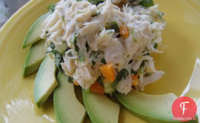 Cozinhe o livro: salada de caranguejo com limão e abacate