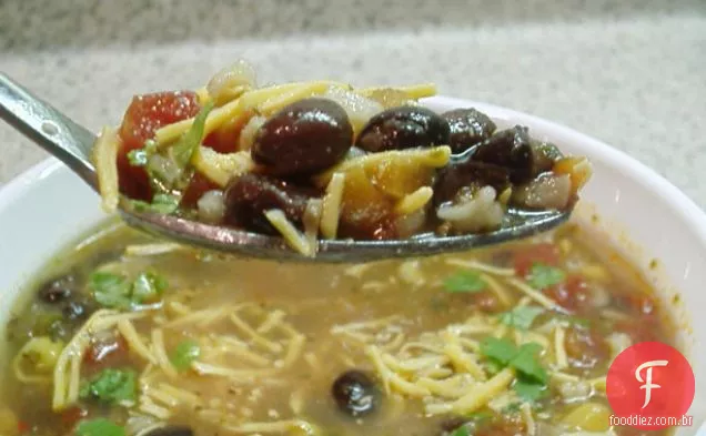 Final feijão preto e sopa de arroz