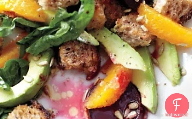 Salada De Abacate, Beterraba E Laranja