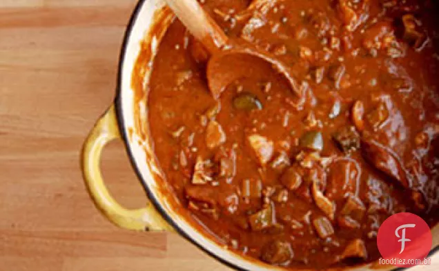 Receita de frango e Andouille Gumbo