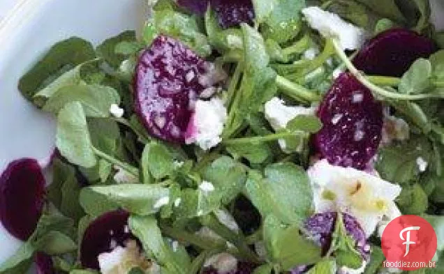 Salada De Agrião Com Beterraba E Receita De Queijo Feta