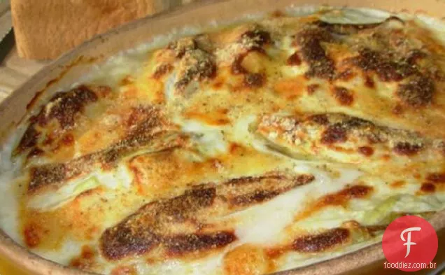 Chicória / Witlof com Gruyere e presunto