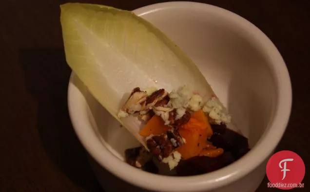 Squash, Beterraba E Queijo Azul Endive Barcos