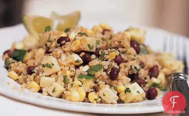 Salada de Bulgur mexicana com citrinos-vinagrete Jalapeño