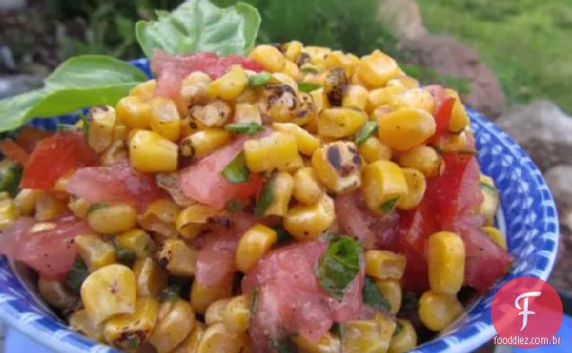 Salada de milho e tomate