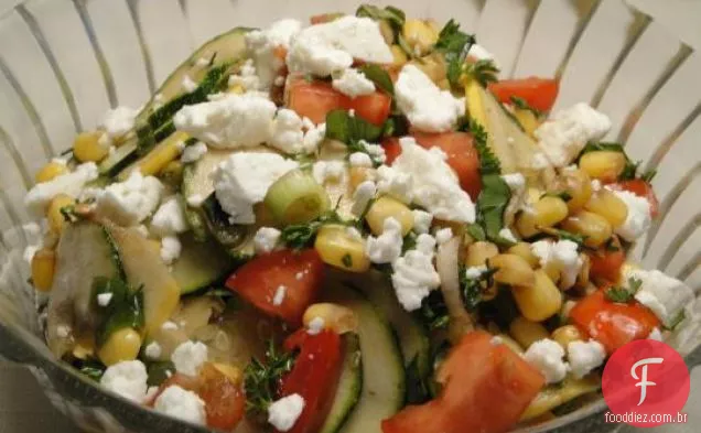 Salada De Milho E Orzo Assada Com Pesto De Coentro