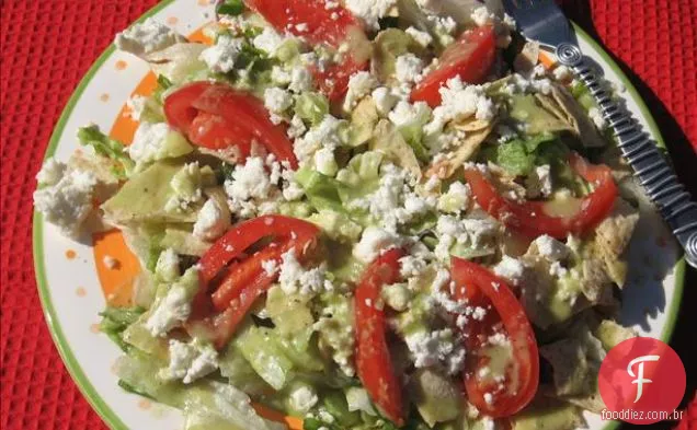 Salada Picante Com Tiras De Tortilha