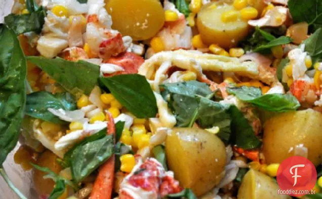 Salada de lagosta, milho e batata