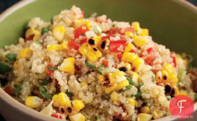 Cozinhe o livro: milho grelhado e salada de Quinoa