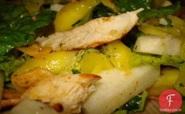 Salada De Frango, Manga E Jicama Com Tequila-Vinagrete De Limão