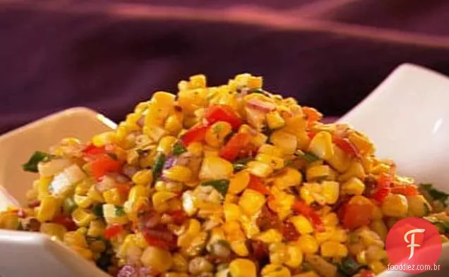 Salada de milho grelhado e pimenta Chipotle