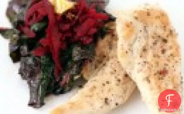 Frango, Beterraba Ralada E Beterraba Com Manteiga De Laranja