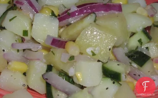 Salada rápida e fácil de feijão e milho
