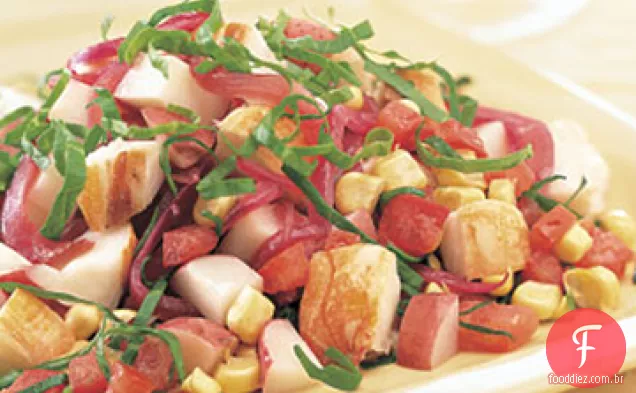 Salada de lagosta com legumes de Verão