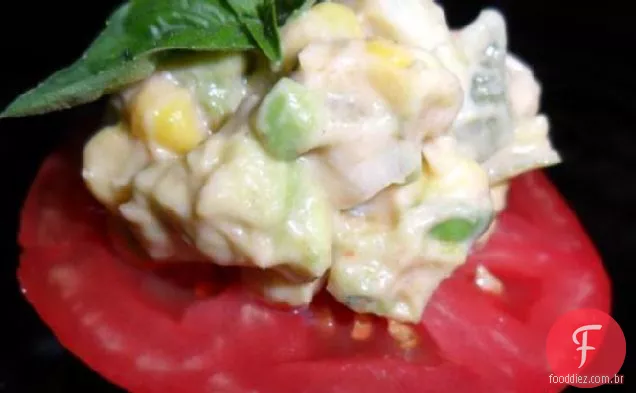 Salada de milho Fiesta sobre tomate