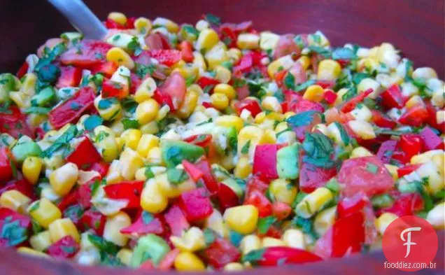 Salada Vegana Crua De Milho Com Limão