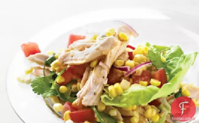 Salada de Peru-milho com molho pingando