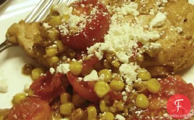 Frango Grego Com Tomate Quente-Salada De Milho