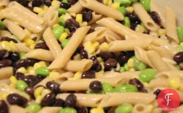 Salada De Macarrão Edamame Com Molho De Tahine