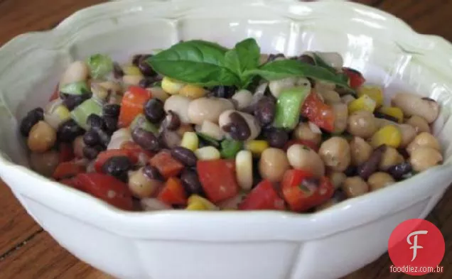 Salada De Feijão Com Baixo Teor De Gordura