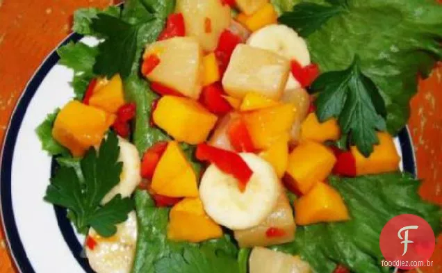 Salada de manga e abacaxi