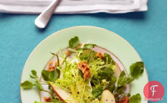 Salada de agrião, Frisee e pêra