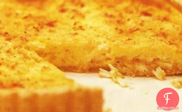 Torta de caranguejo, açafrão e Parmesão