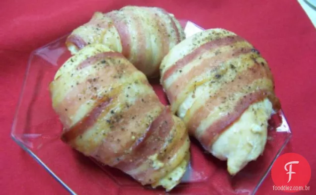 Peito de Frango Recheado com Boursin embrulhado com Bacon-um Deux!