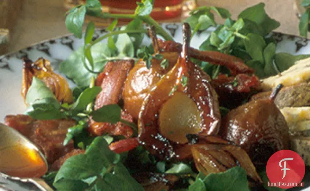 Salada de Bacon, Pêra e queijo azul