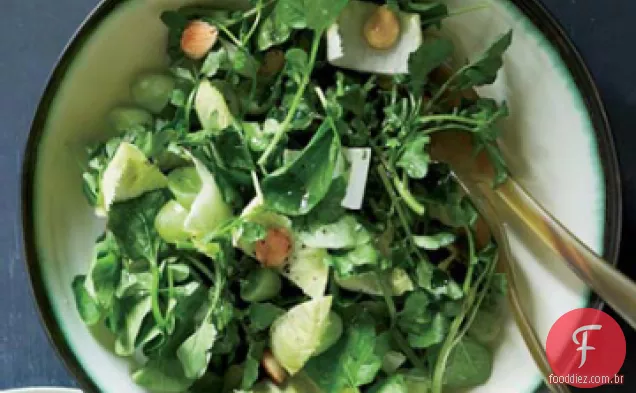 Salada de agrião com vinagrete quente