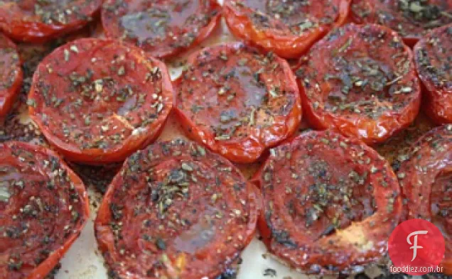 Tomates assados com palafitas