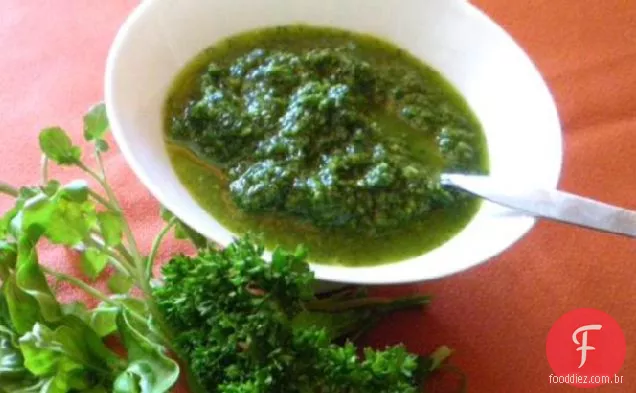 Agrião sem noz ou queijo, Pesto