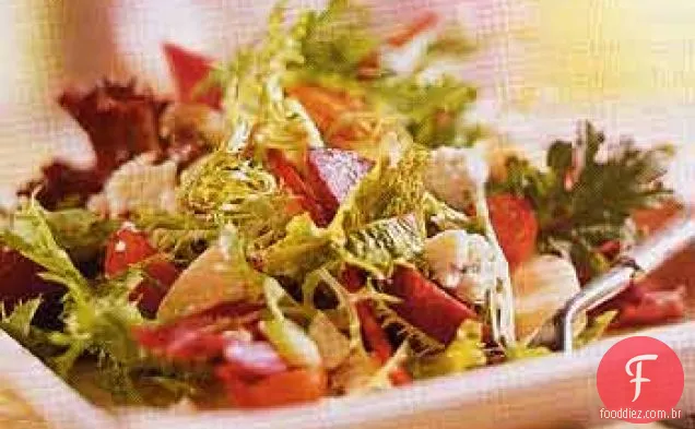 Corações de salada de Palma com beterraba e queijo azul