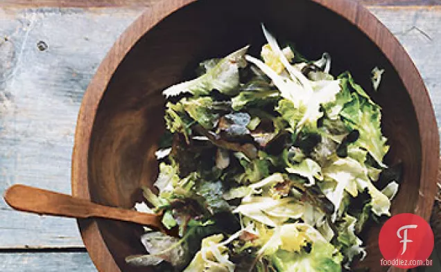 Escarole, erva-doce e salada de folhas de Carvalho