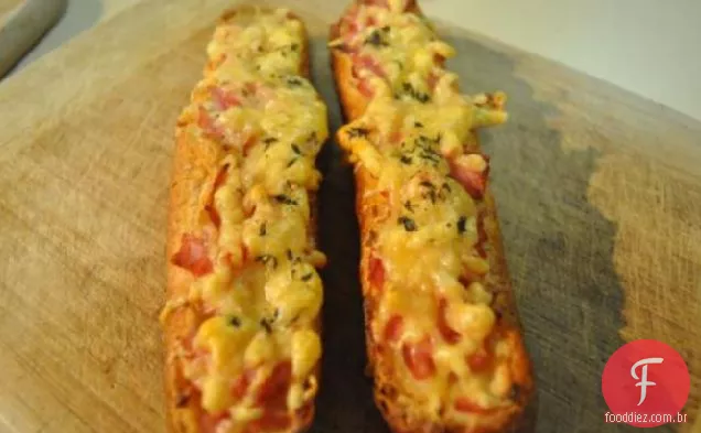 Um tipo diferente de Pizza de pão francês