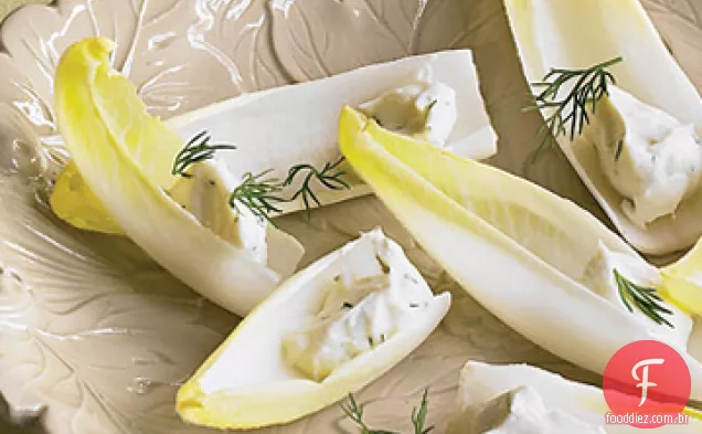 Endive Spears com queijo de cabra Herbed