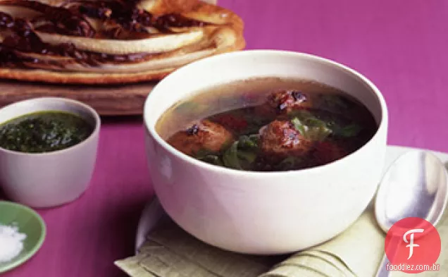 Sopa de escarola e Almôndega