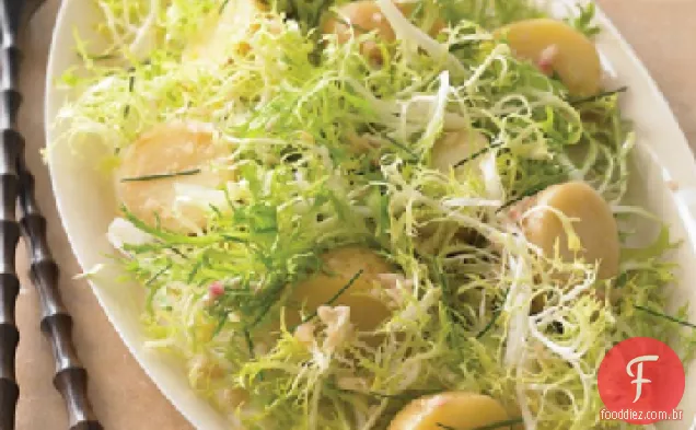Salada quente de batata e Frisee