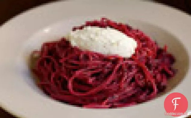 Farro Espaguete, Beterraba, Manteiga Marrom, Sementes De Papoula