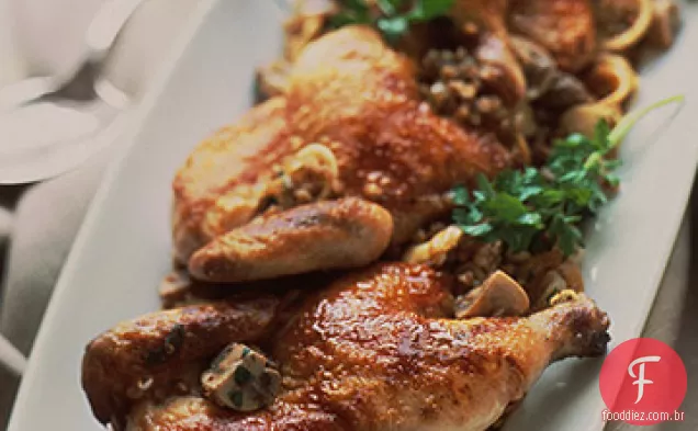 Galinhas da Cornualha com Kasha Pilaf