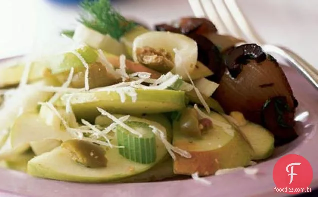 Salada de erva-doce com vinagrete de Azeitona Verde